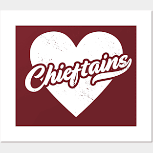 Vintage Chieftains School Spirit // High School Football Mascot // Go Chieftains Posters and Art